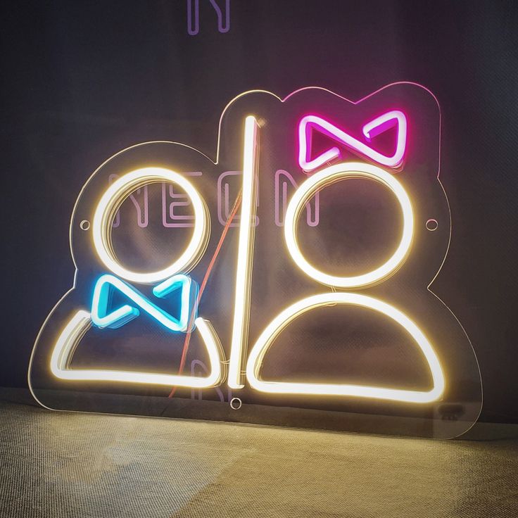 Elegant Restroom Neon Outdoor Sign