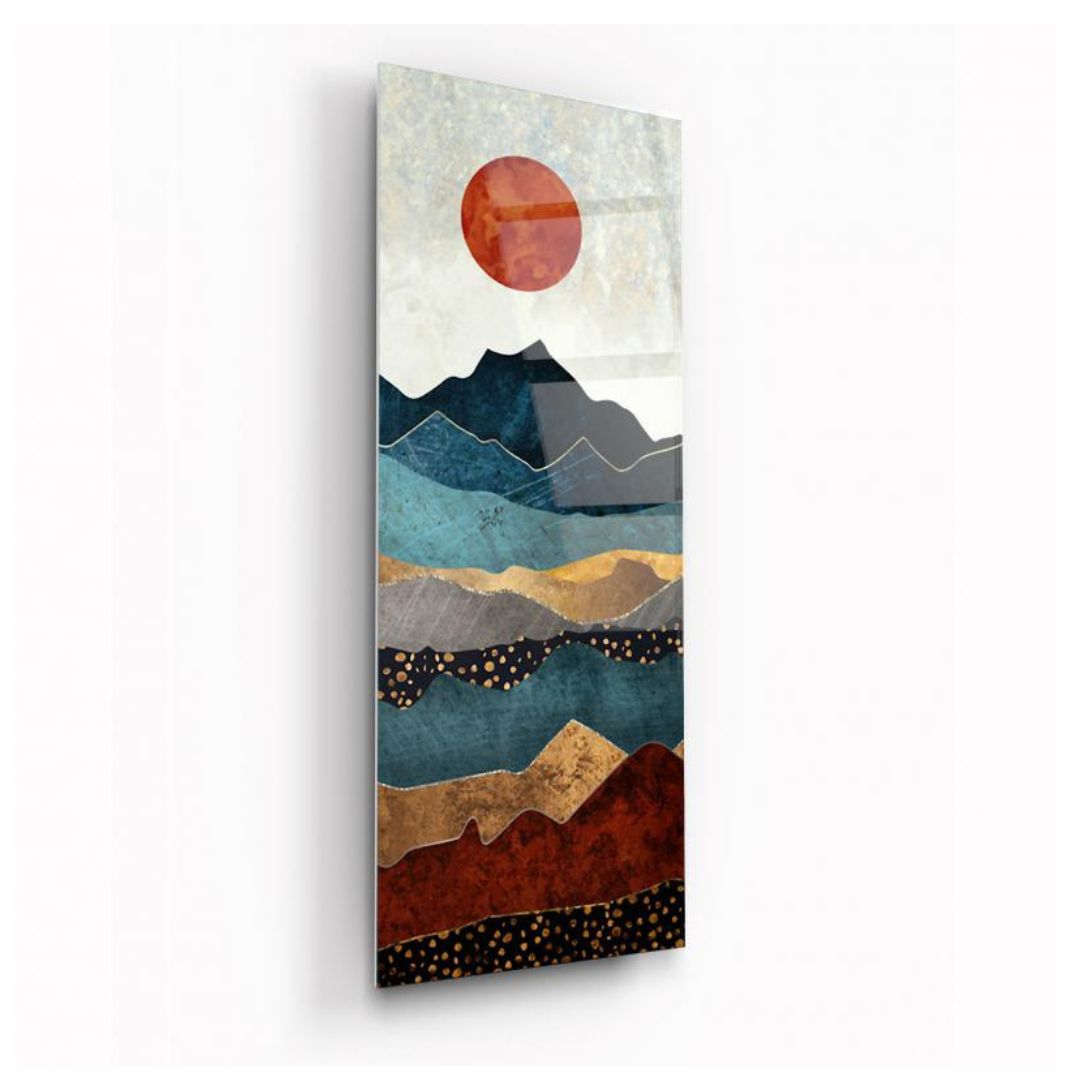 Sunrise Over Horizons Glass Wall Art