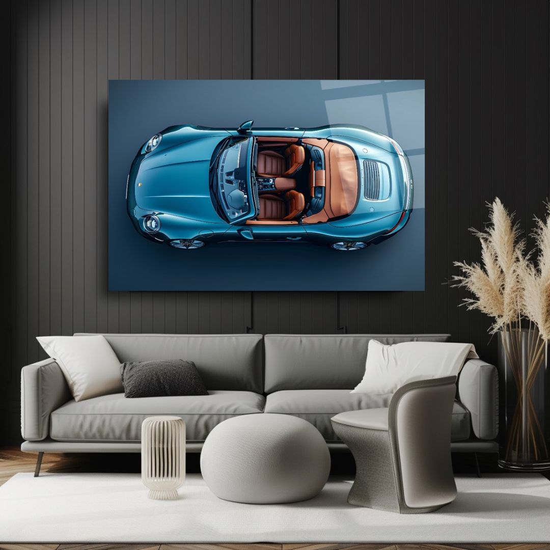 Luxury Sports Car Glass Wall Art