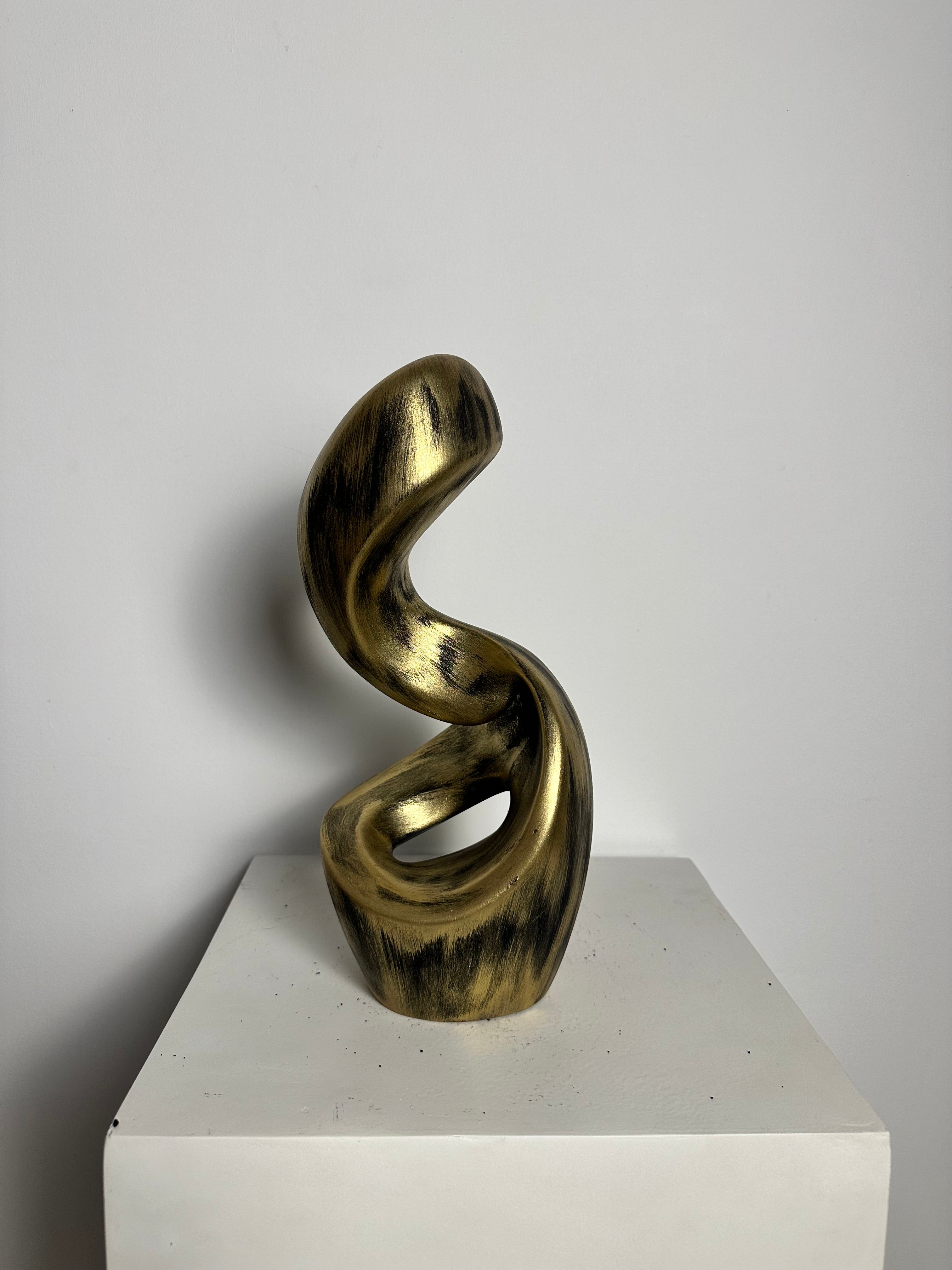 Golden Wave Sculpture