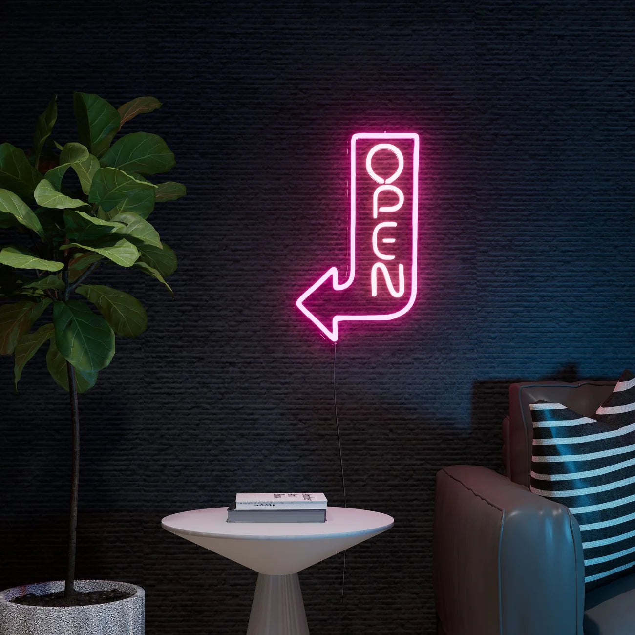 Open Arrow Neon Sign