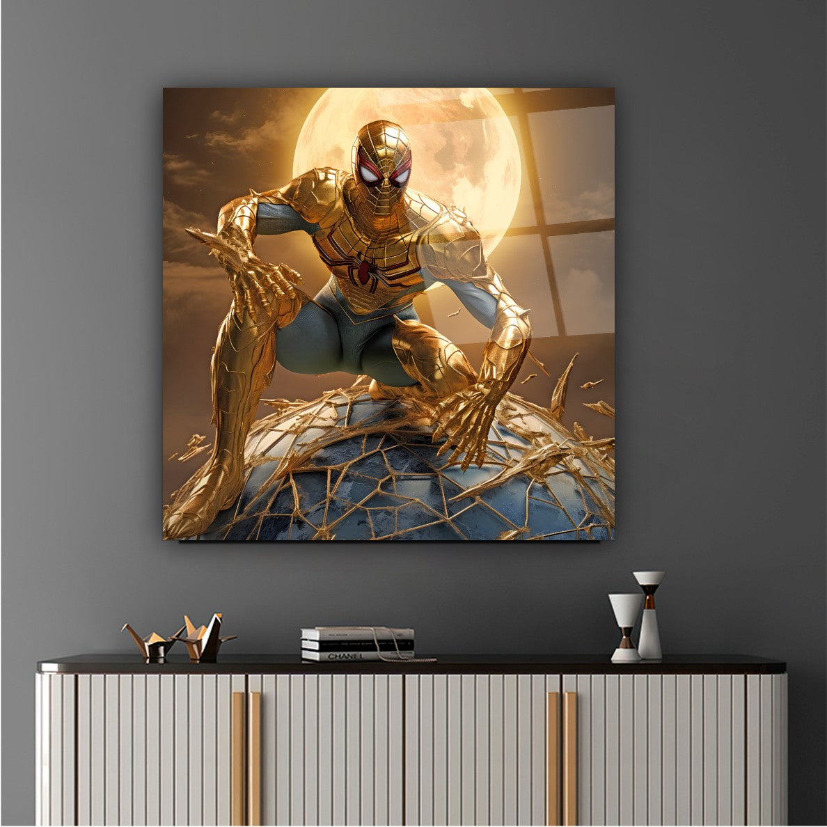 Lunar Ascension Glass Wall Art