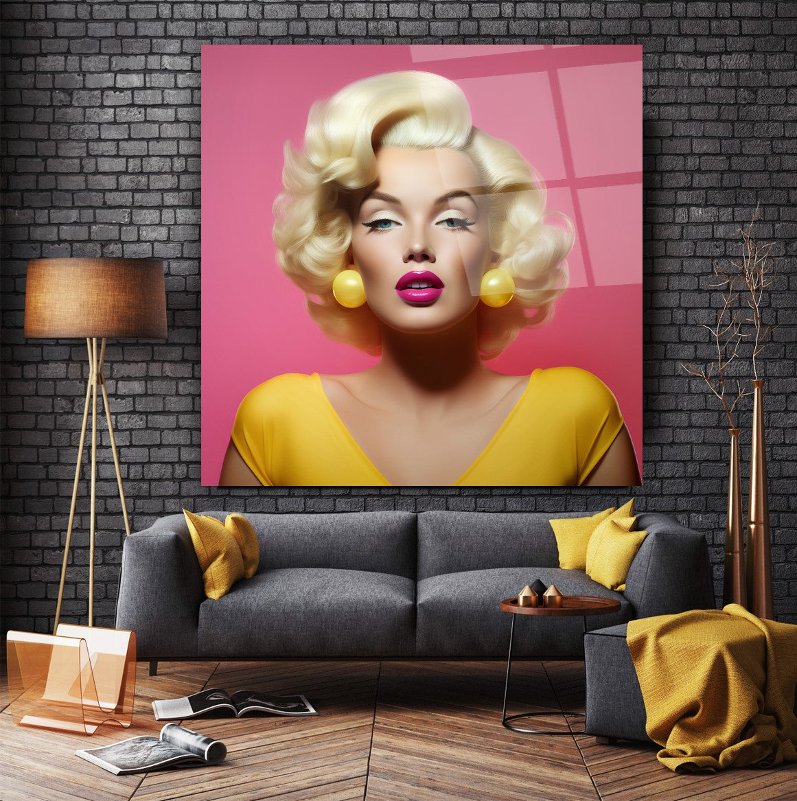 Pop Icon Glow Glass Wall Art