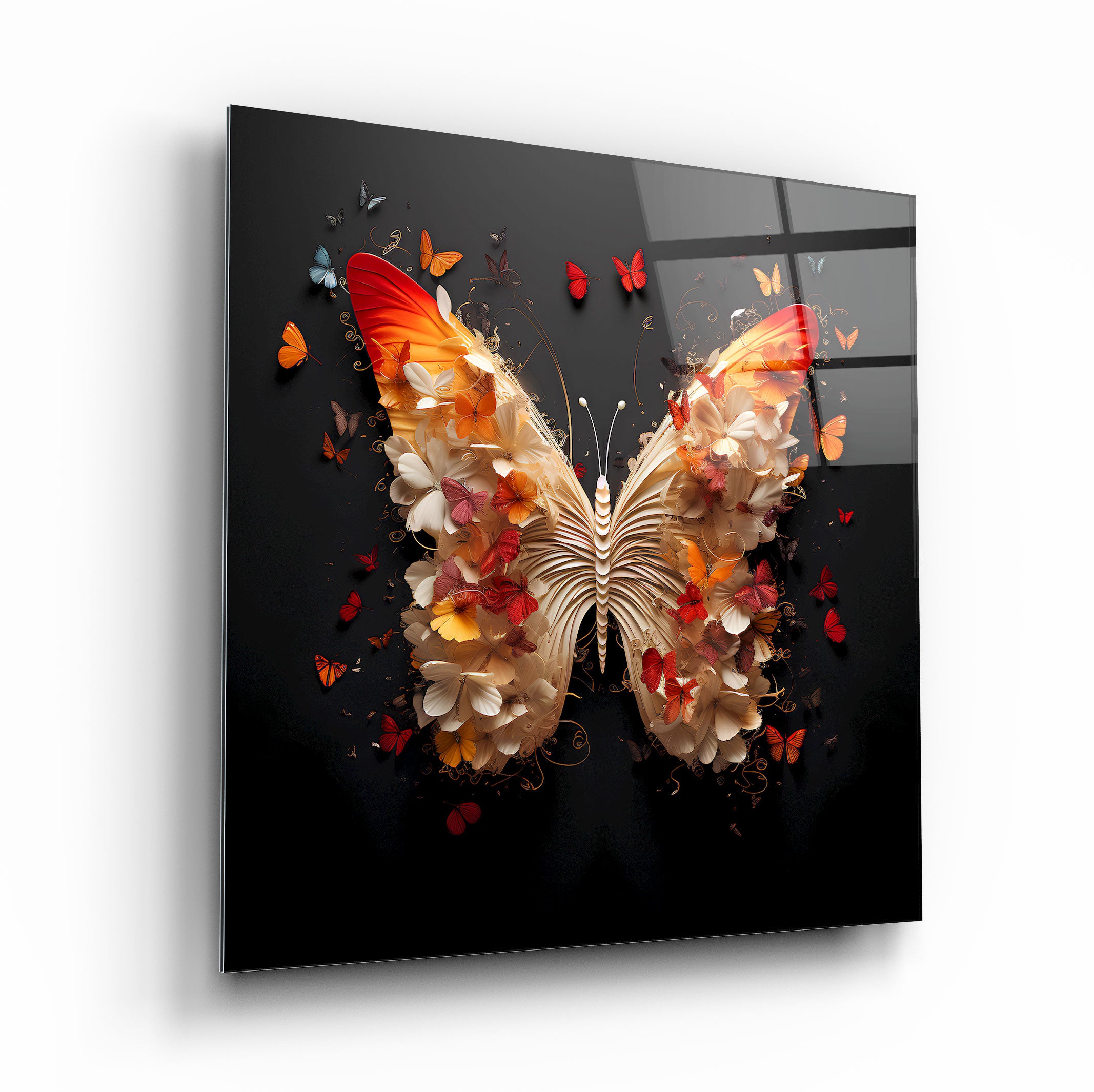 Wings of Serenity Glass Wall Art