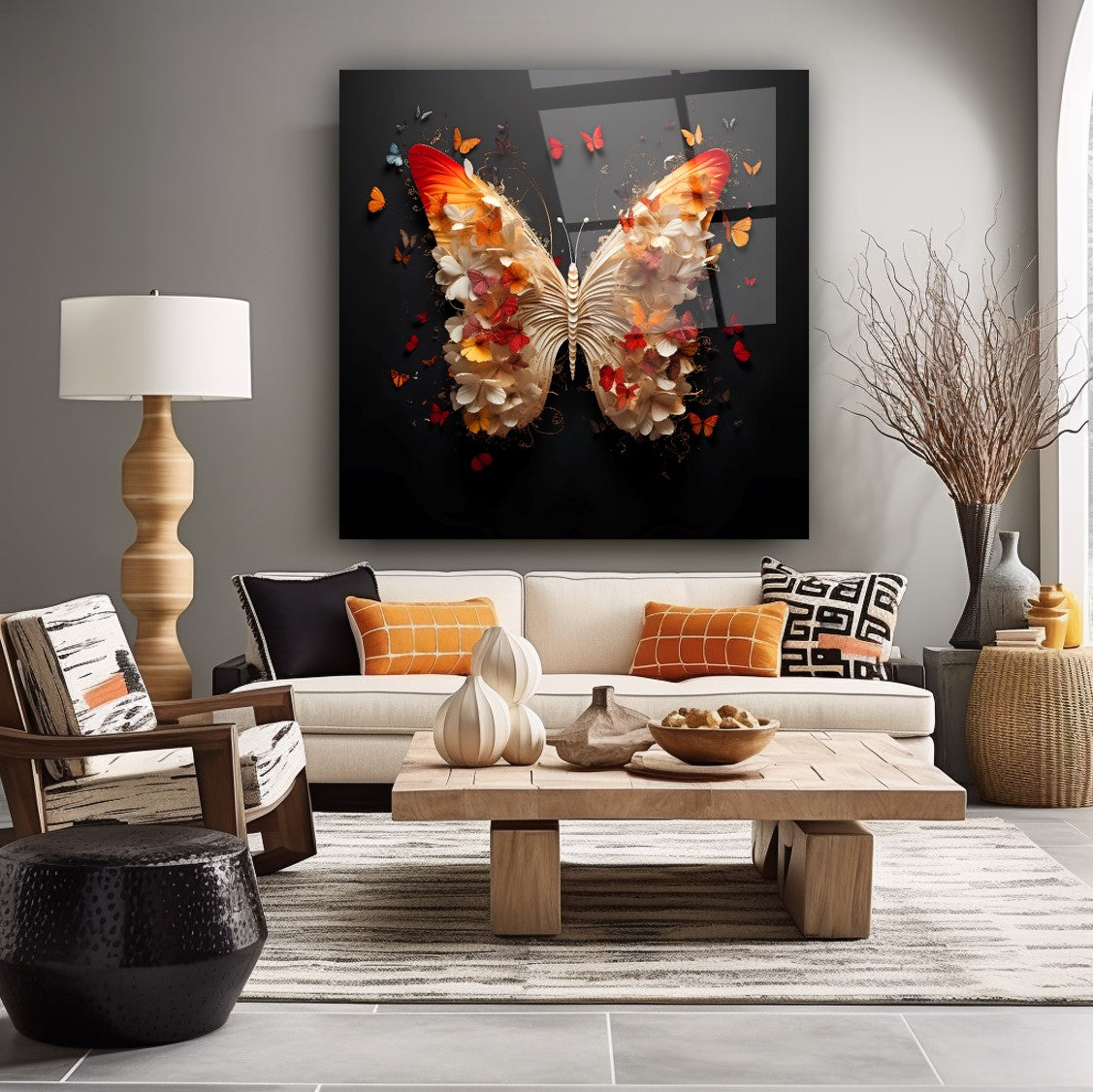 Wings of Serenity Glass Wall Art