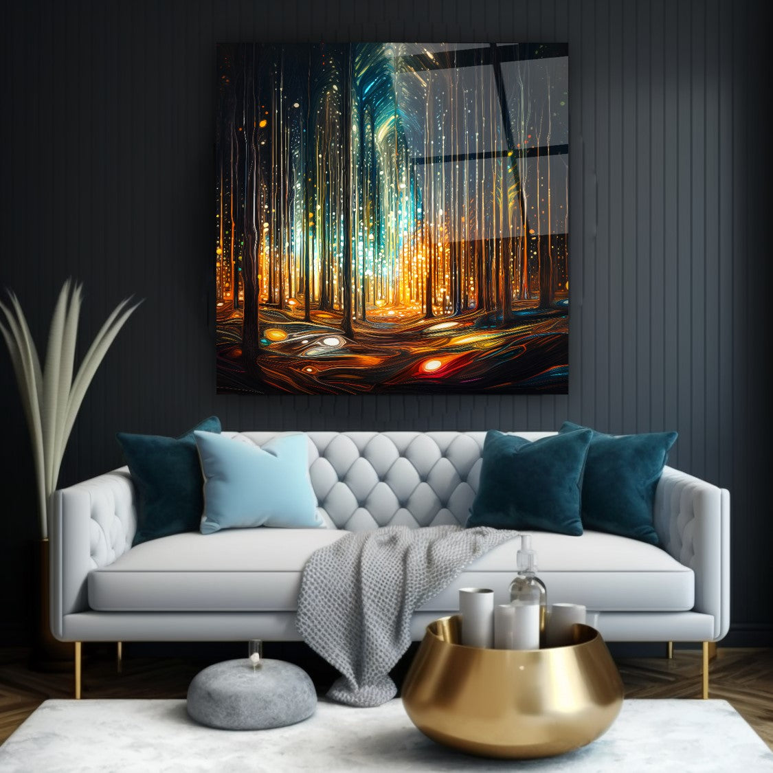 Enchanted Glow Glass Wall Art