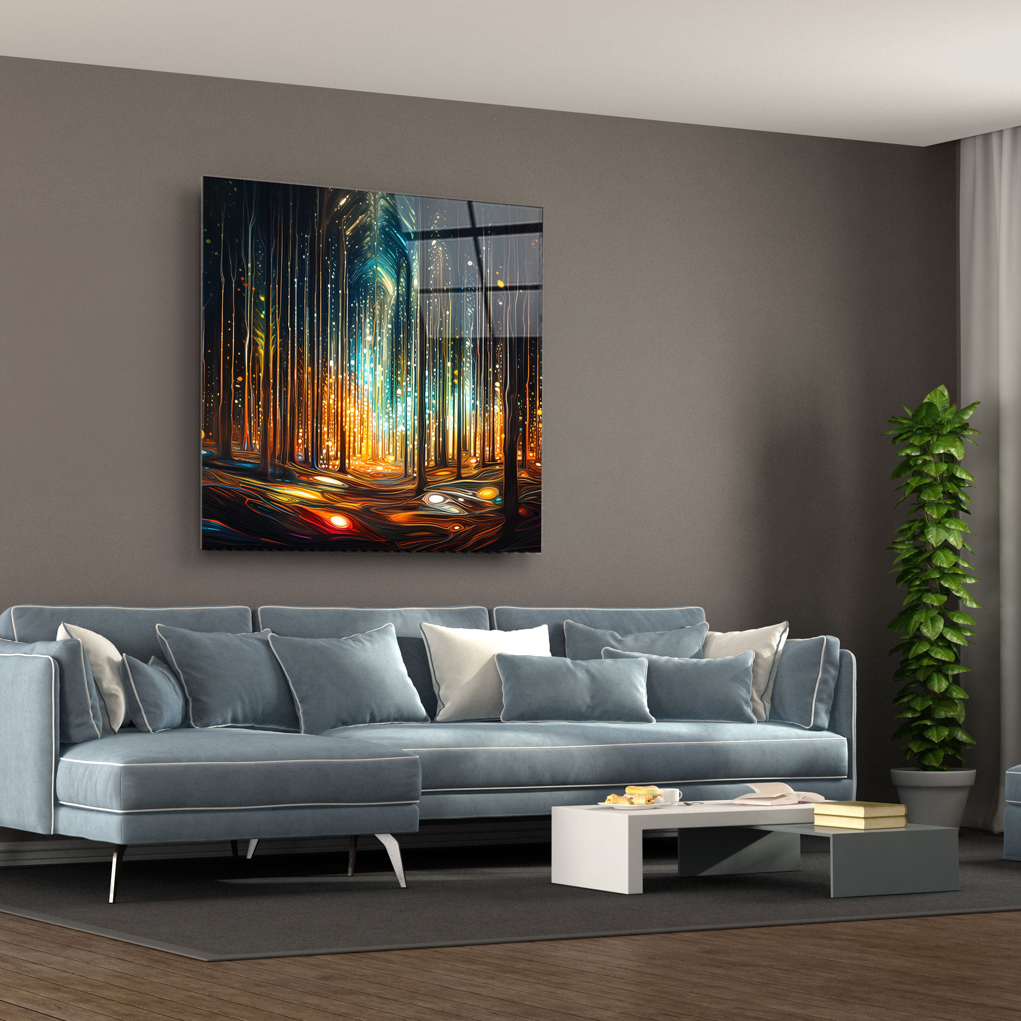 Enchanted Glow Glass Wall Art