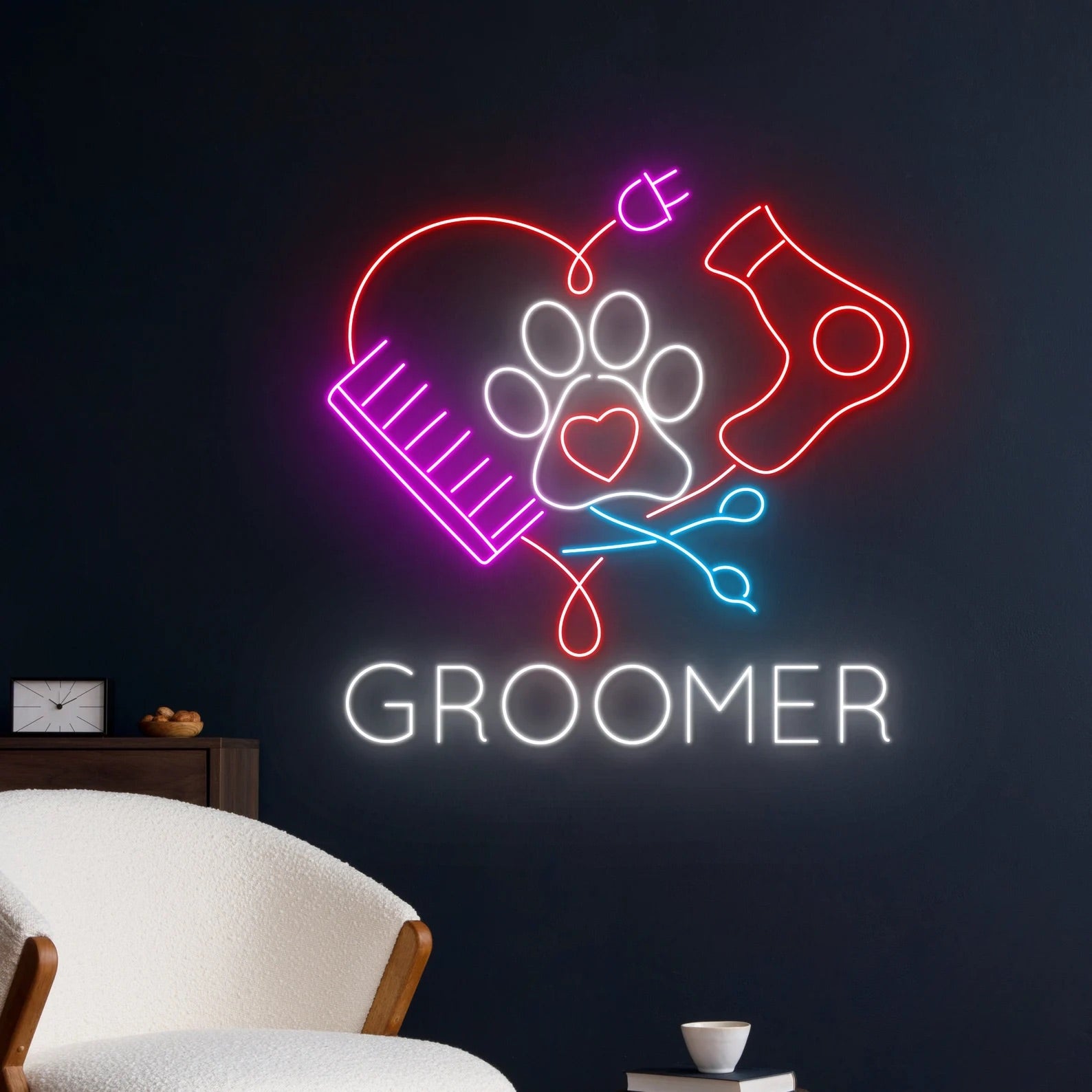 Pet Groomer Neon Sign