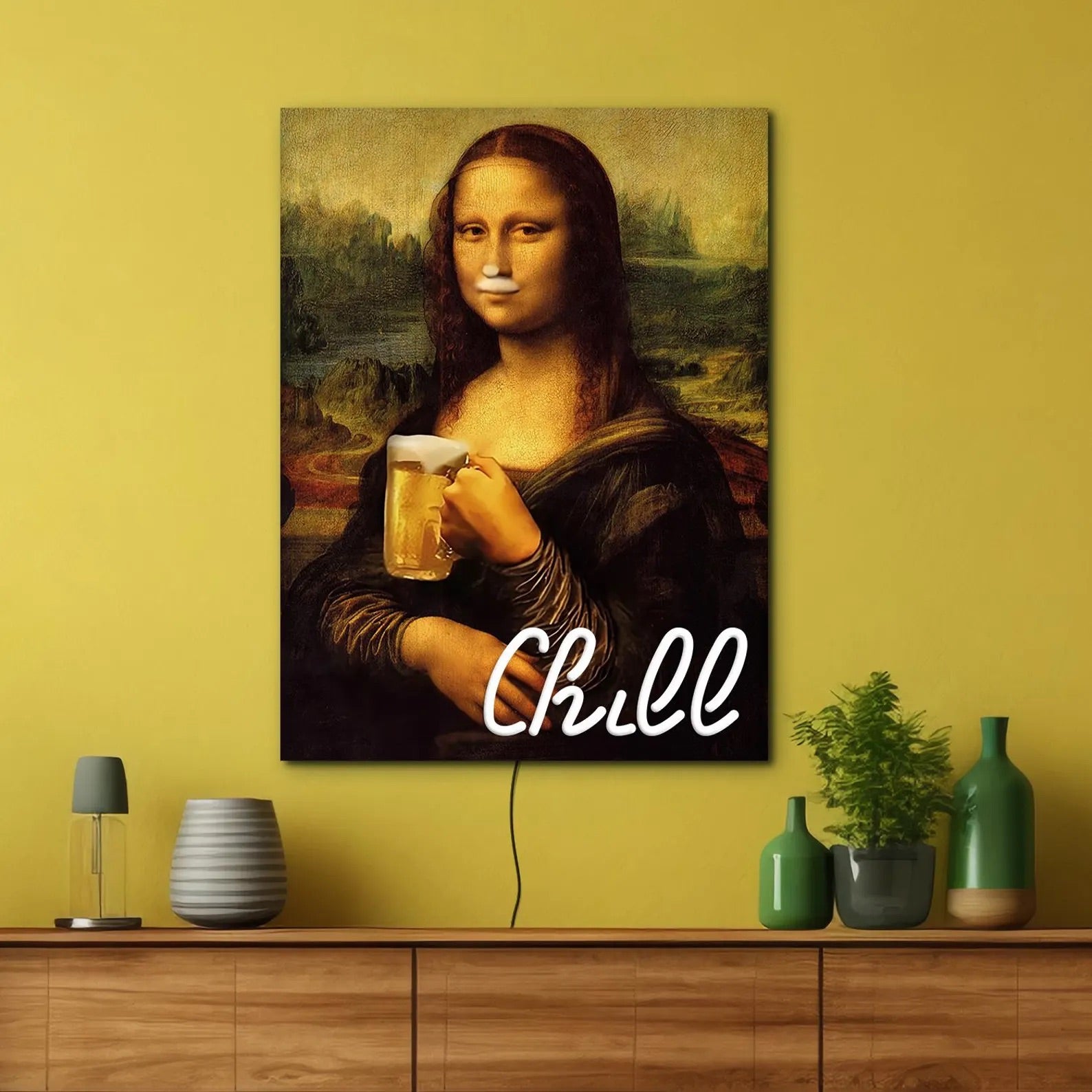 Mona Lisa Chill Neon Art