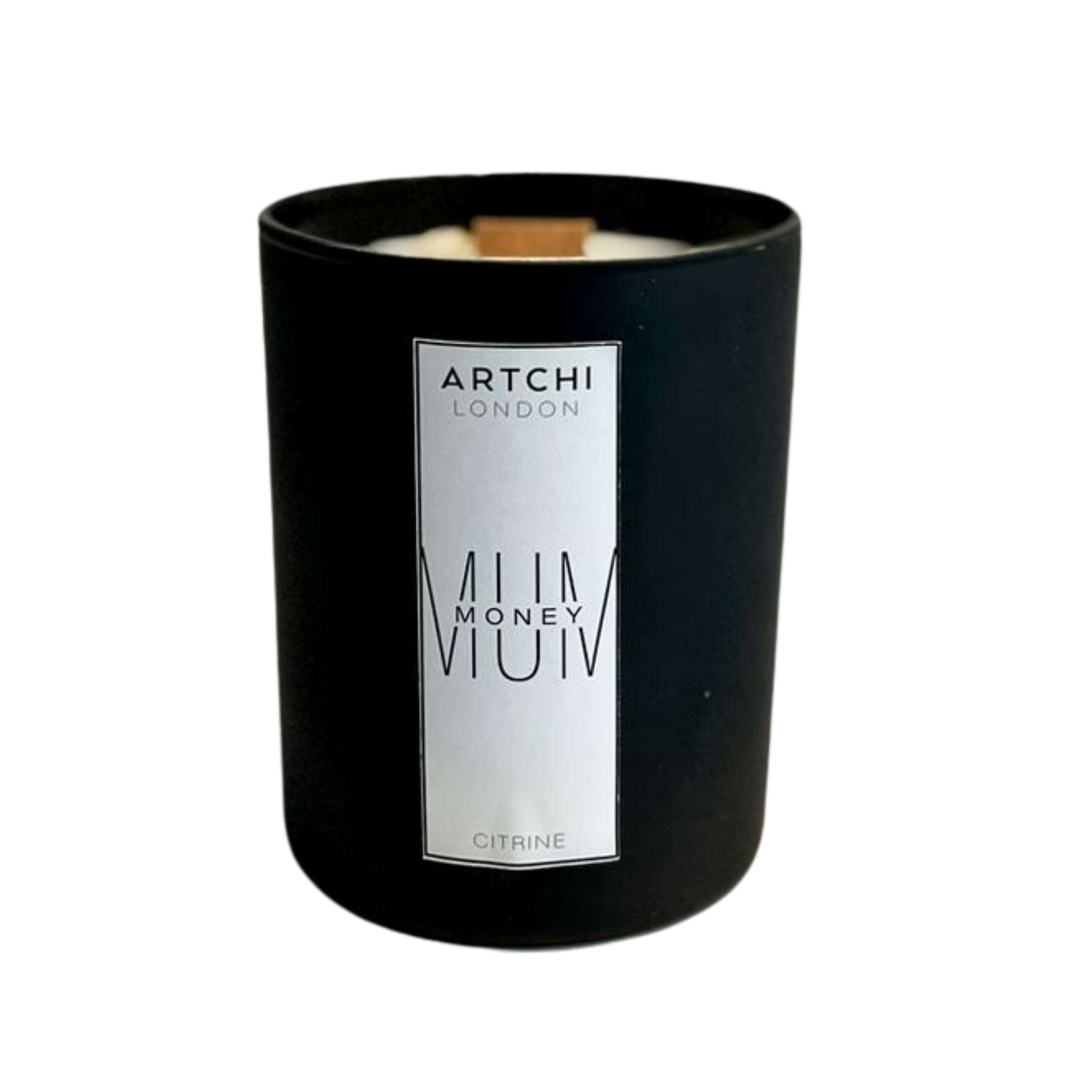 Black Matte Glass Natural Soy Wax Candle
