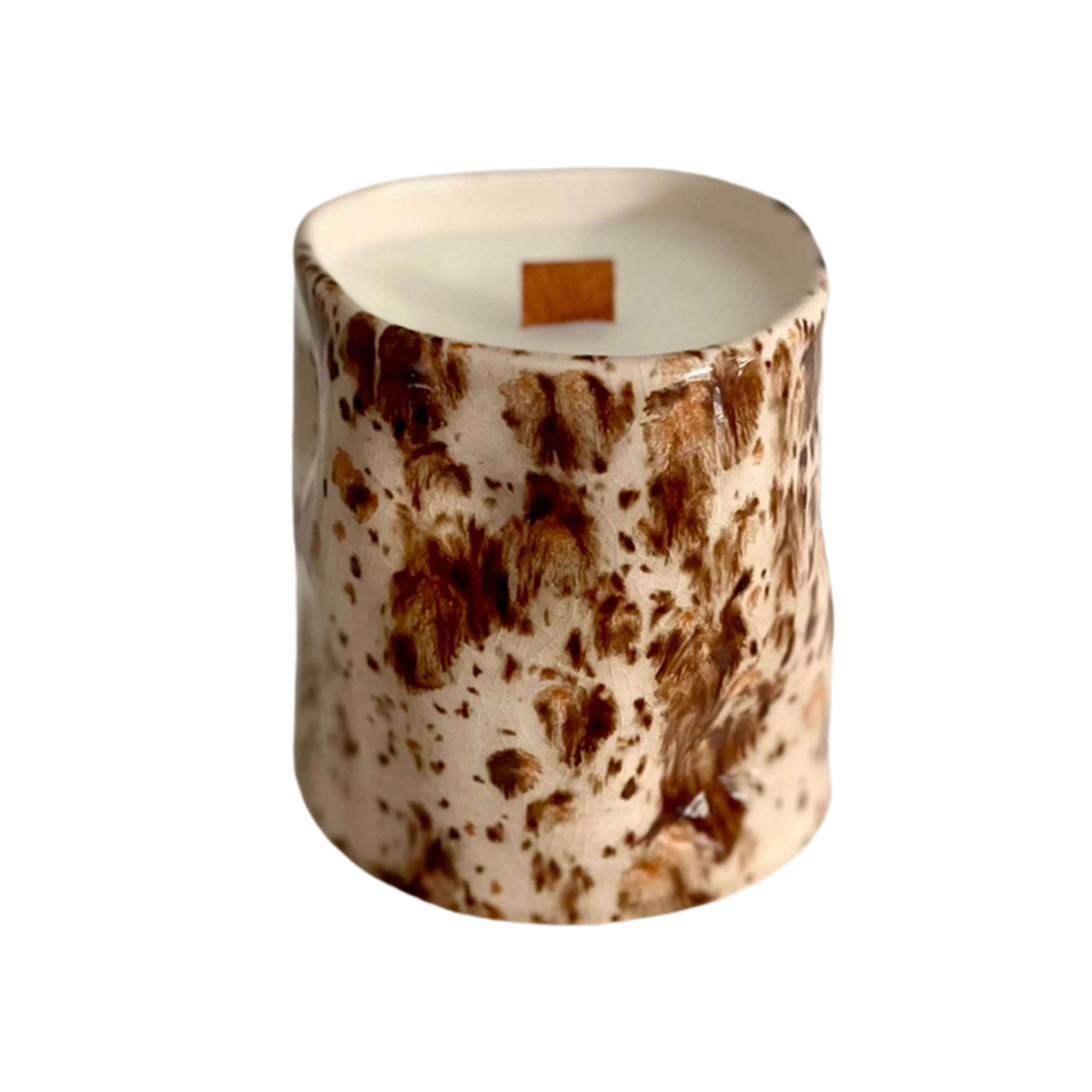 Brown Ceramic Natural Soy Wax Candle