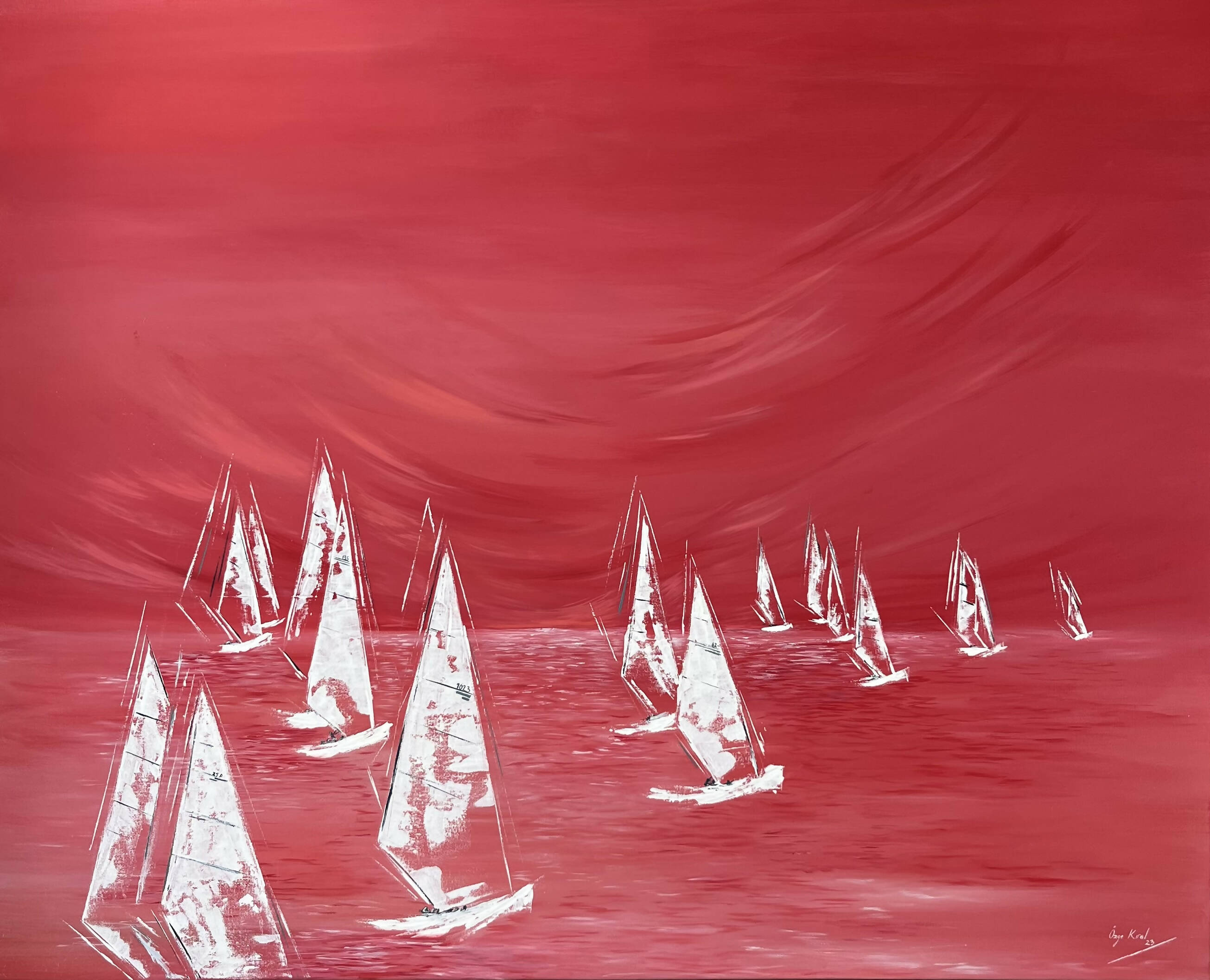 Sailboats -Red