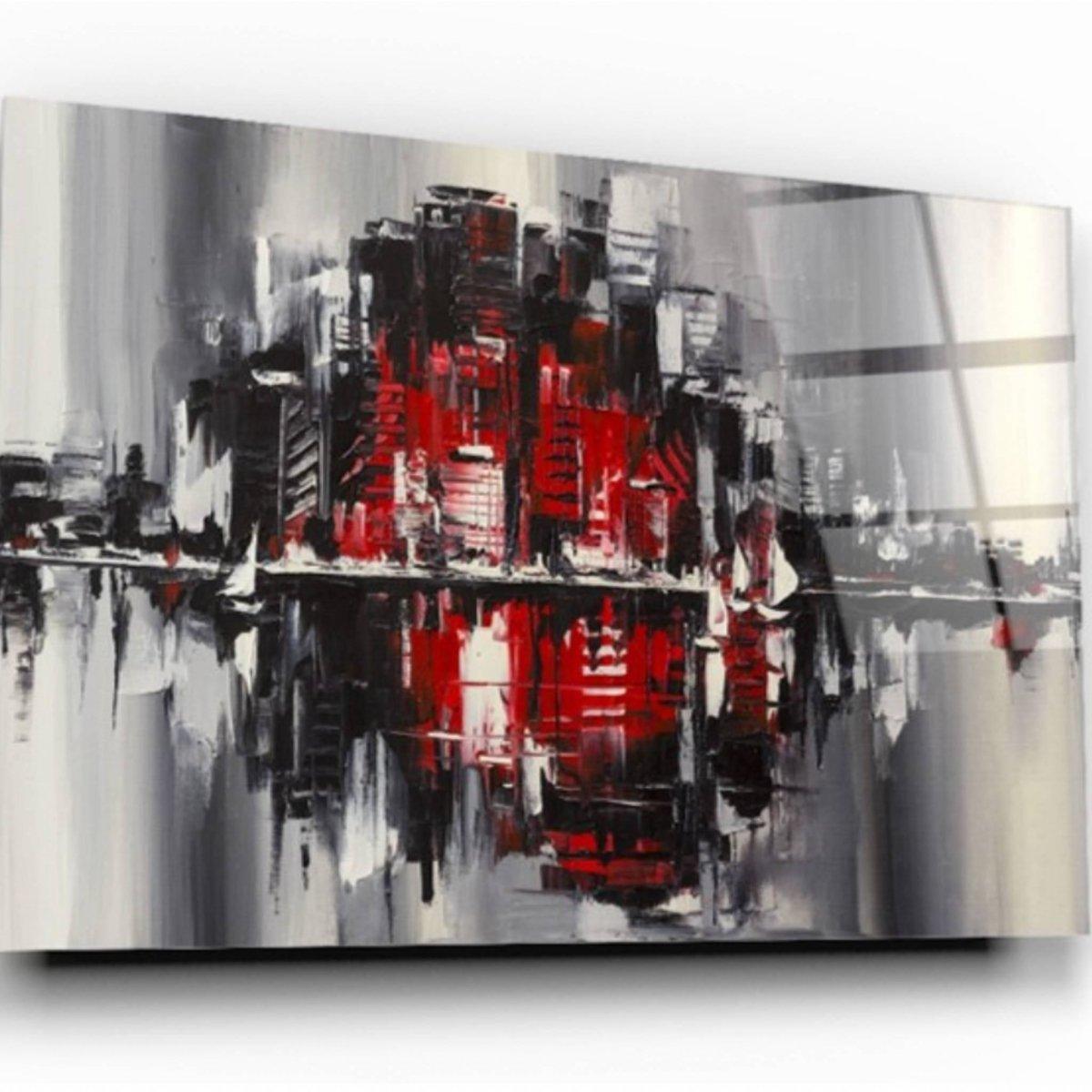 Abstract City Glass Painting - Artchi