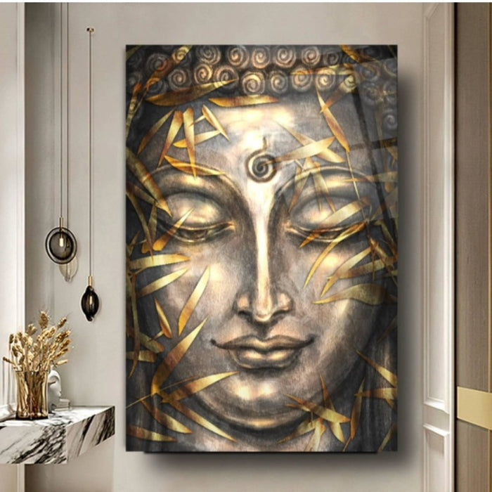 Buddha Glass Wall Art: Serenity by The Artchi