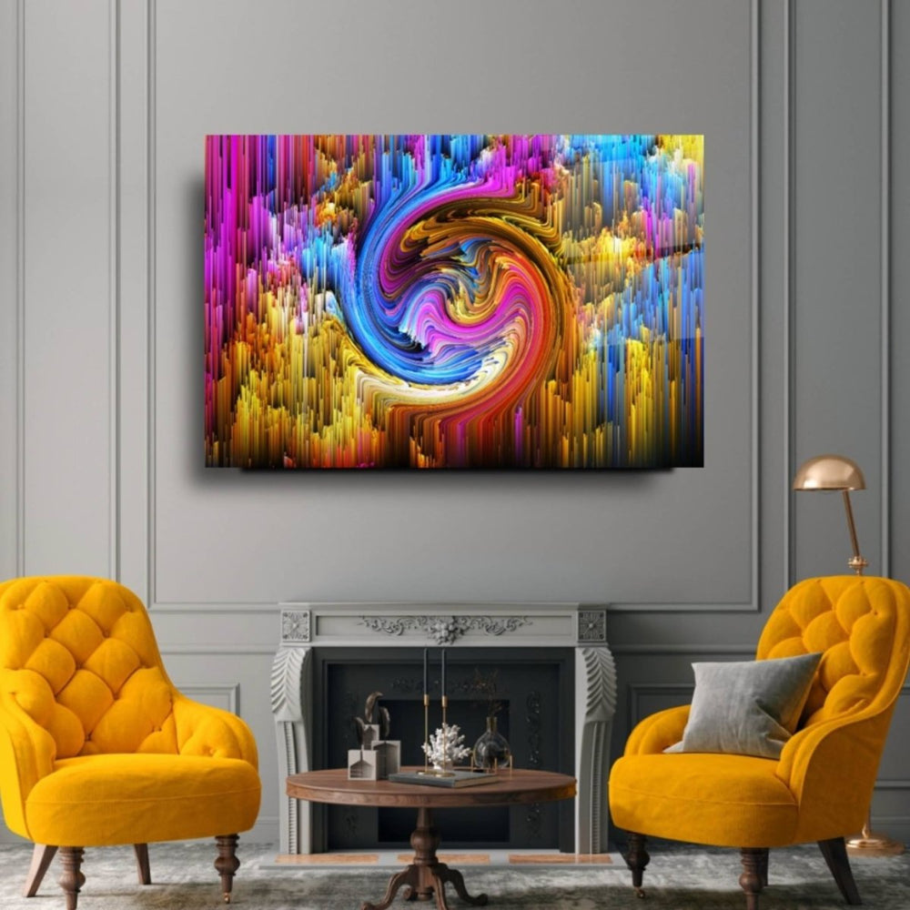 Buy Colourful Future Glass Wall Art 