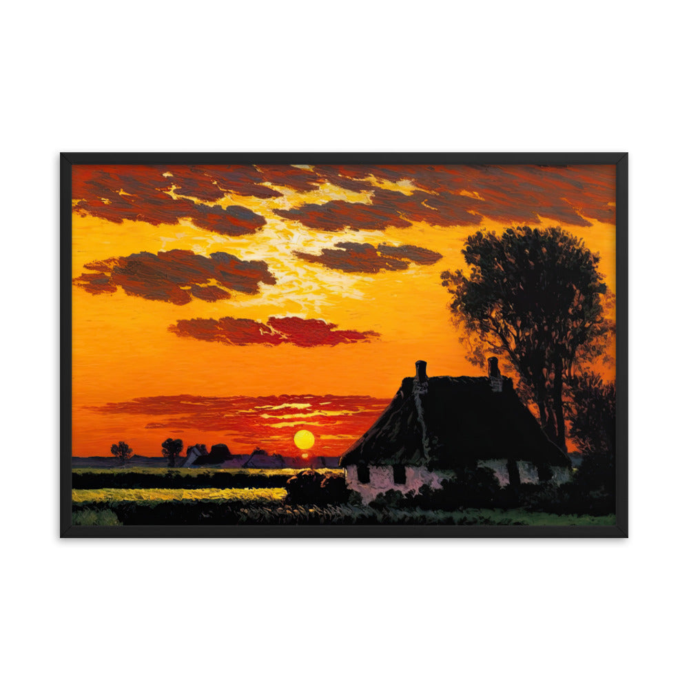 Farm Sunset Painting Edition