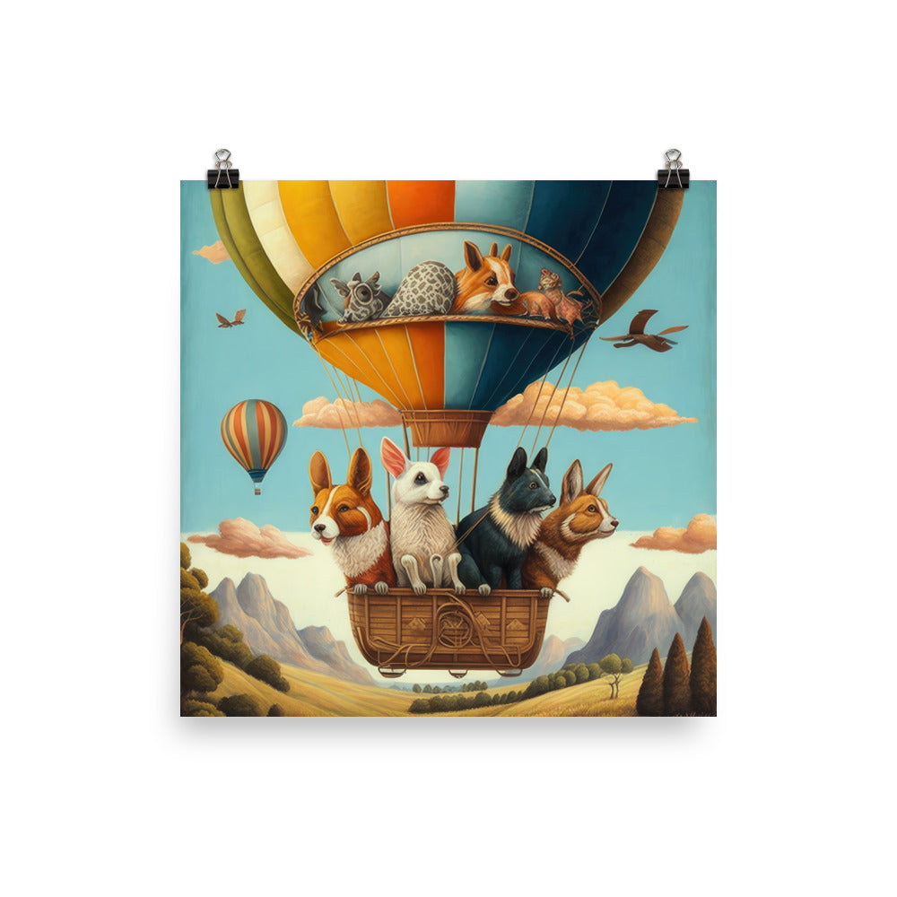 Animals in Hot Air Balloon Adventure