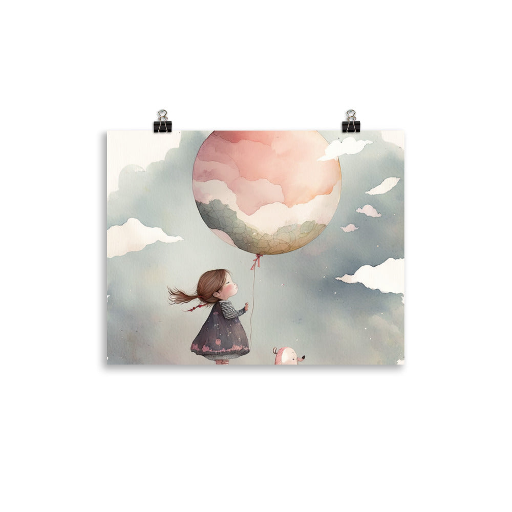 Little Girl and Giant Balloon