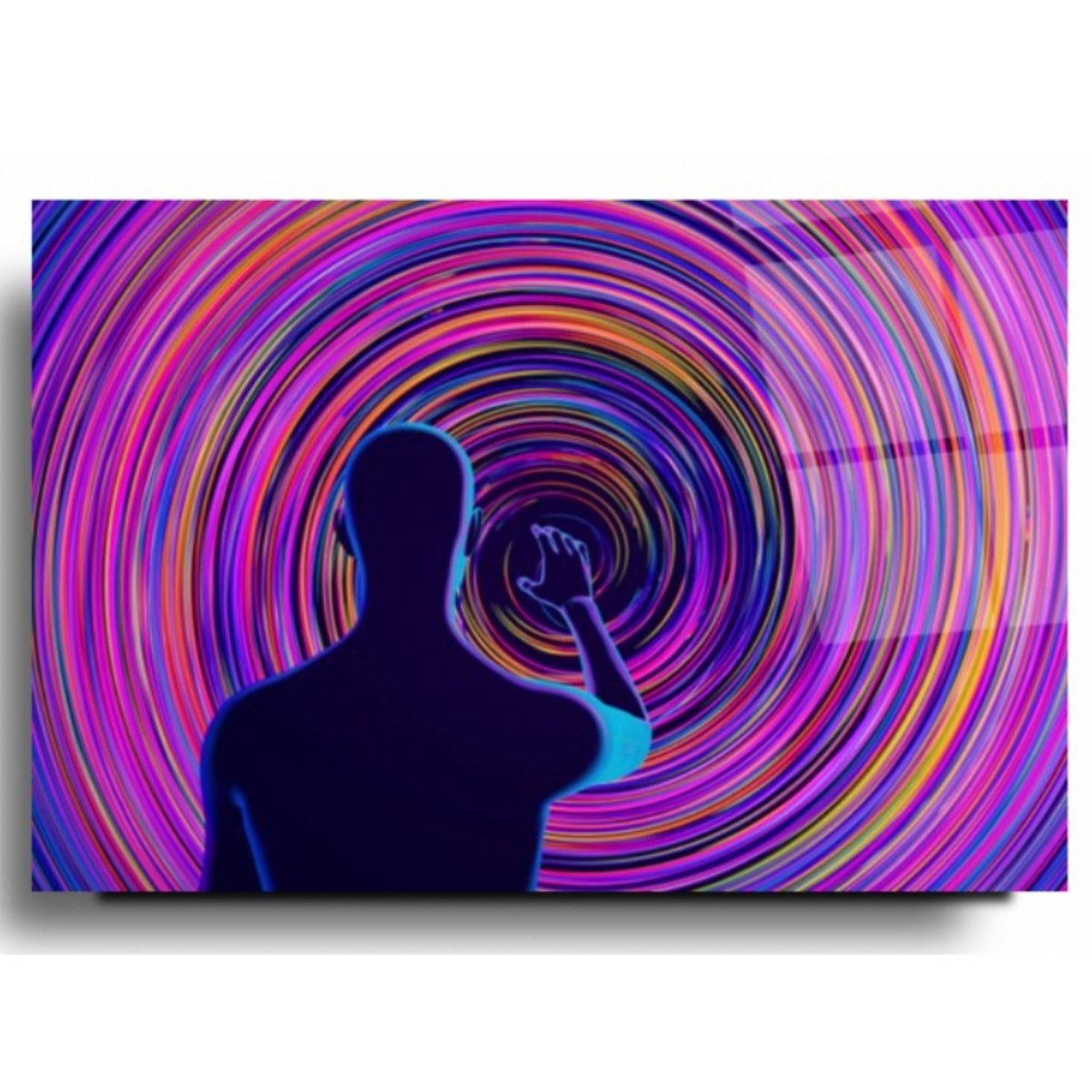 Neon Whirlpool Glass Painting - Artchi